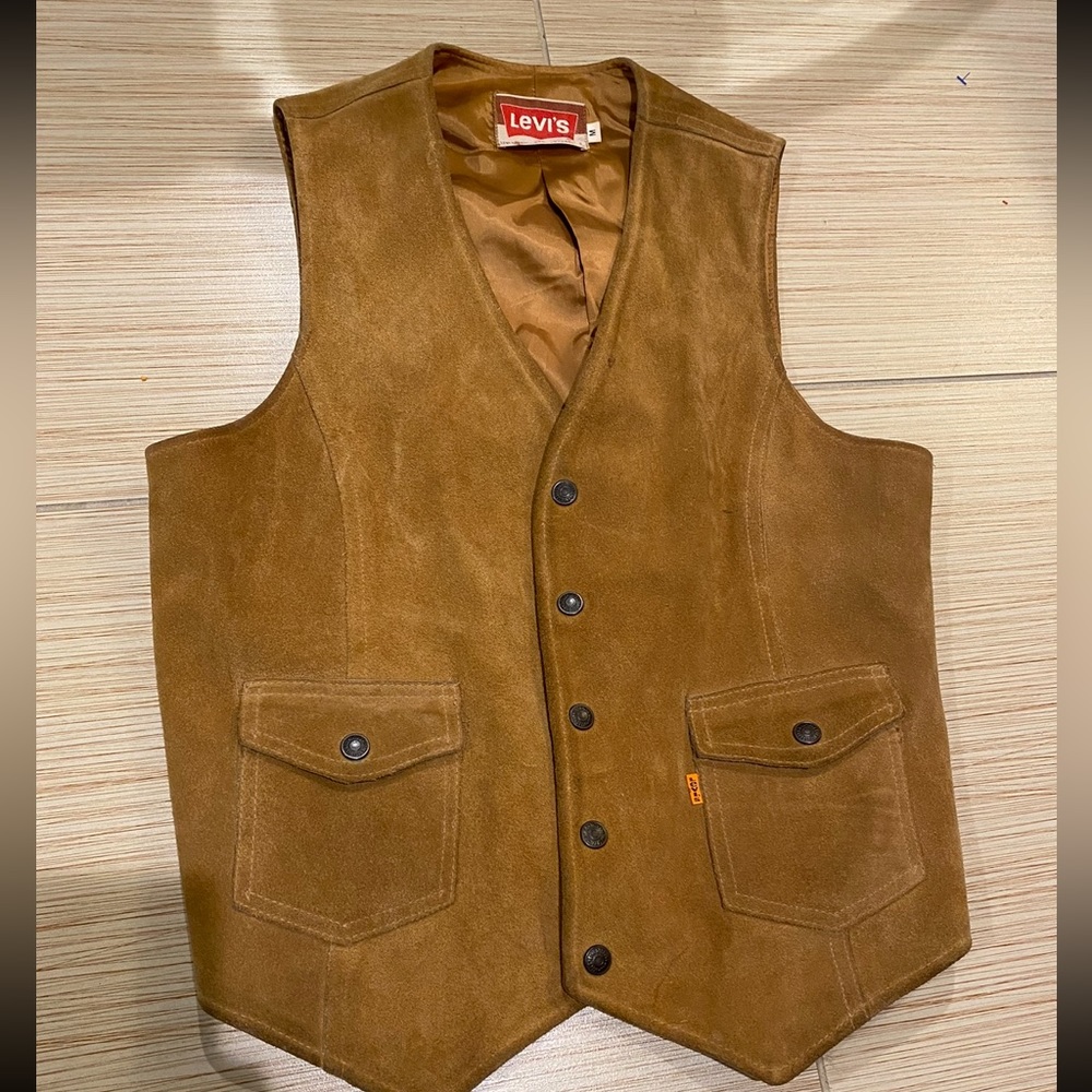 Vintage Levi’s Orange Tab Suede Leather Vest Western Wear